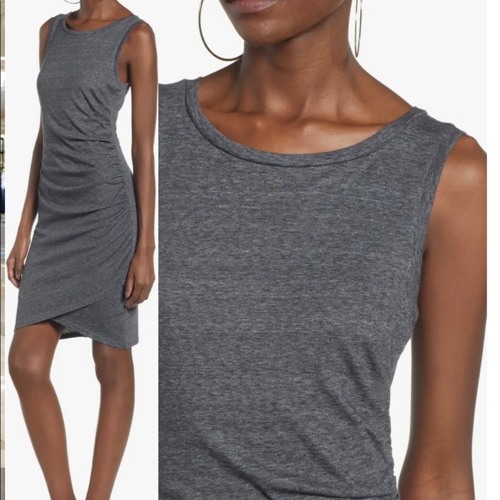 Leith Ruched Bodycon Tank Dress - Picture 2 of 8